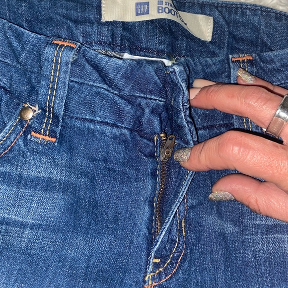 Gap Dark Wash Straight Leg Boot Cut Jeans - Picture 9 of 12